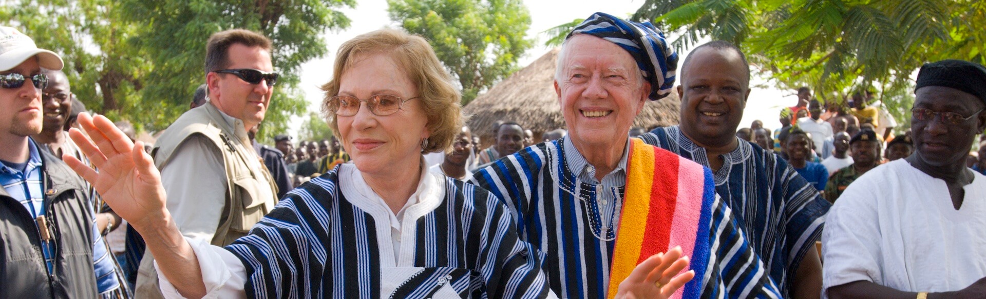 President and Mrs. Jimmy Carter helping in Africa